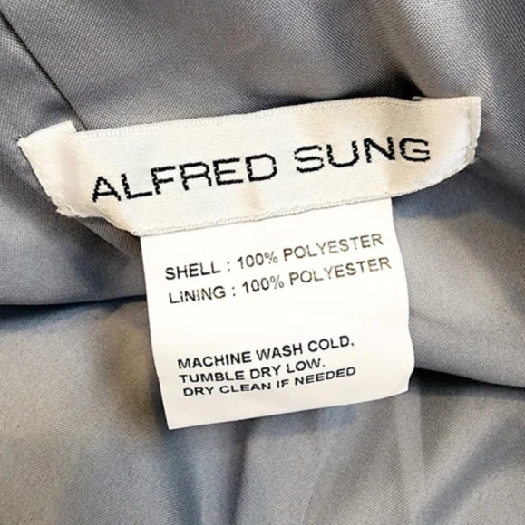 Alfred Sung Sleeveless Square-Neck Princess Line Gown Size 8 - Picture 10 of 12
